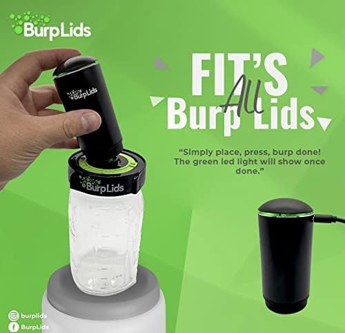 BurpLids® V2 Curing Lid - Automatic Burping - Built-In Extraction Pump
